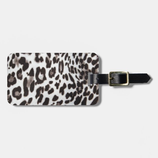 leopard luggage tag