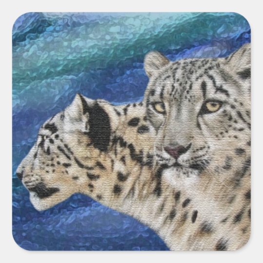 Snow Leopard Habitat Stickers