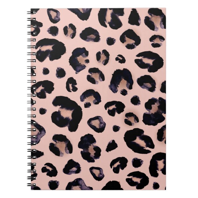 Snow Leopard, Hand Drawn Texture. Notebook (Front)