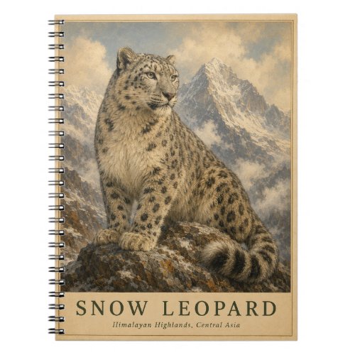 Snow Leopard Himalayan VINTAGE Notebook