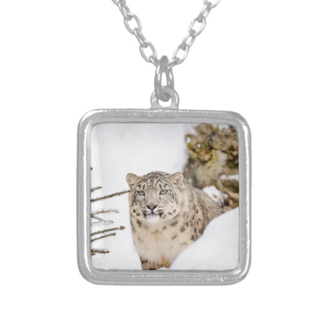 snow leopard necklace