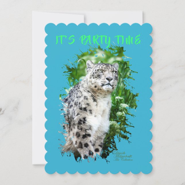Snow Leopard Invitation (Front)