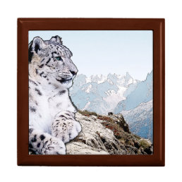 Snow Leopard Jewelry Box