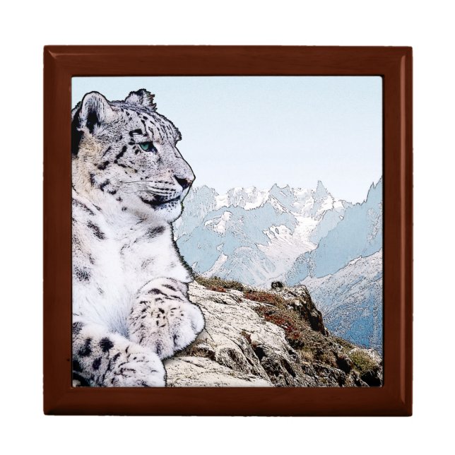 Snow Leopard Jewelry Box (Front)