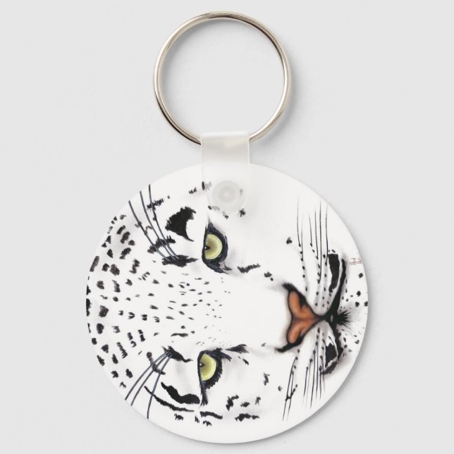 Snow Leopard Keychain (Front)