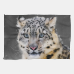 Snow Leopard Kitchen Towel