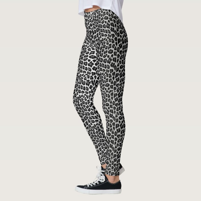 white leopard leggings