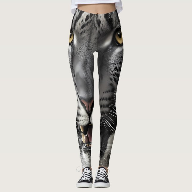 Snow Leopard Leggings (Front)