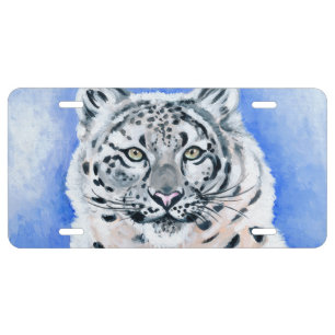 Snow Leopard License Plate