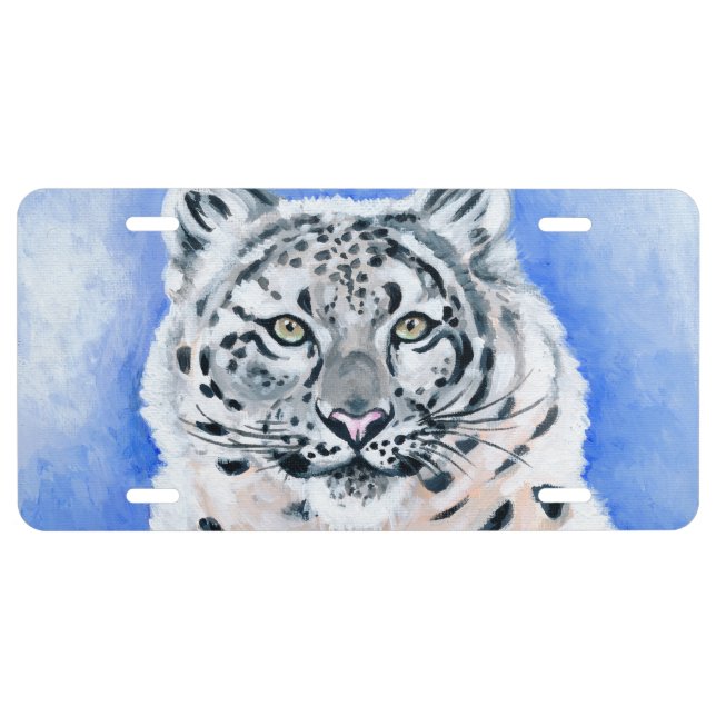 Snow Leopard License Plate (Front)