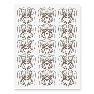 Snow Leopard Lily Temporary Tattoos