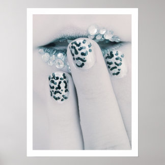 Snow Leopard Makeup Poster