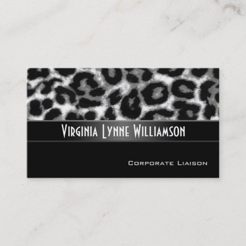 Snow Leopard Modern Professional Business Card