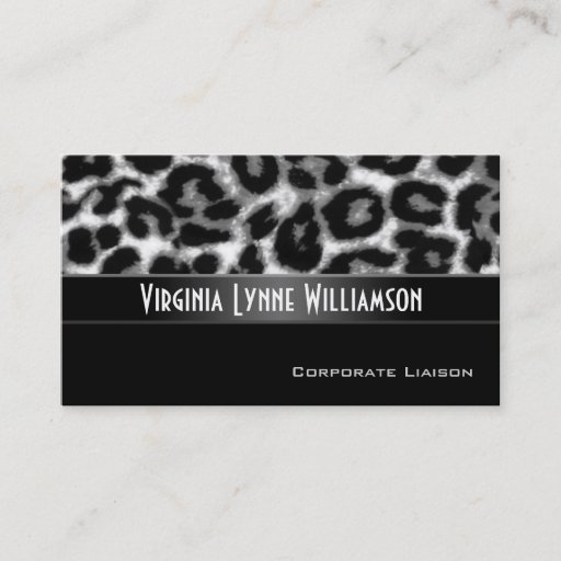 Customizable Snow Leopard Modern Professional Business Card
