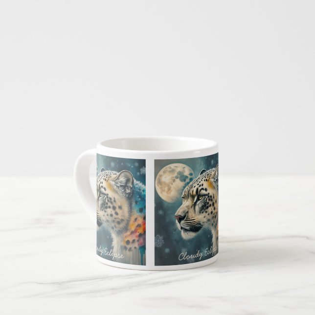 Snow Leopard Moon Specialty Mug (Front Left)