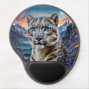 Snow Leopard Mountain Valley Sunset Gel Mouse Pad