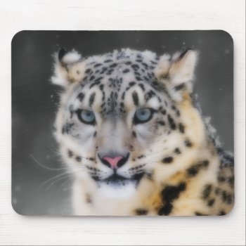 Snow Leopard Mouse Pad by Wilderzoo at Zazzle