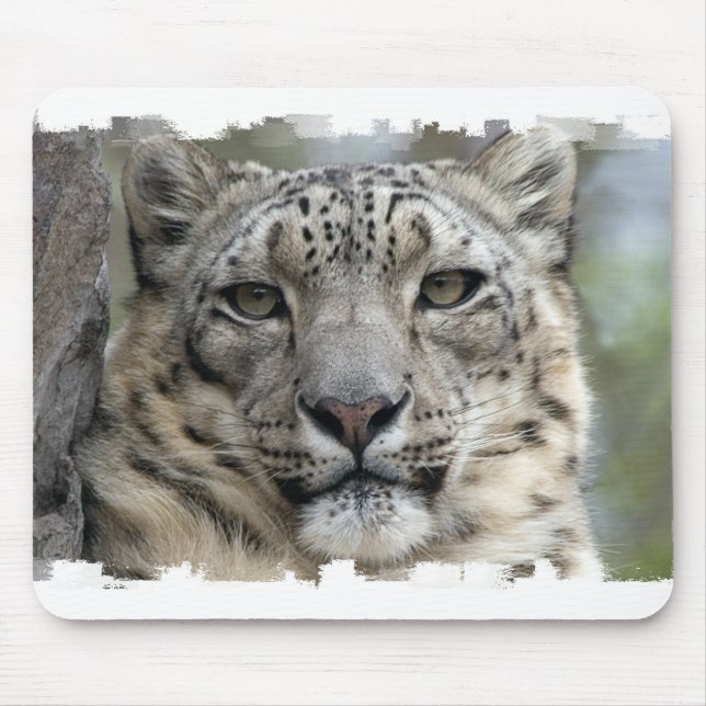 Snow Leopard Mouse Pad (Front)