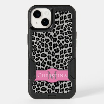Snow Leopard Name Otterbox Iphone 14 Case by stickywicket at Zazzle