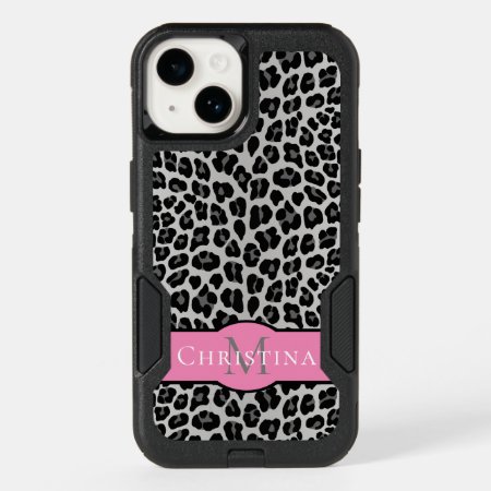 Snow Leopard Name Otterbox Iphone 14 Case