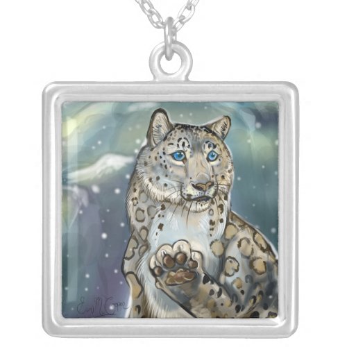 Snow Leopardnecklace Silver Plated Necklace