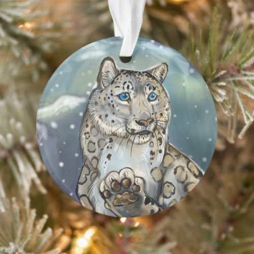 Snow Leopardornament Ornament