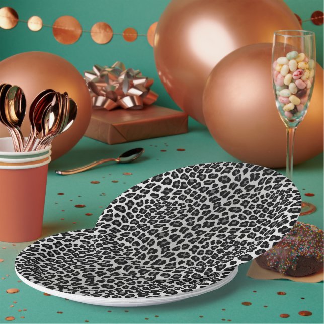 Snow leopard paper plates (Multi)