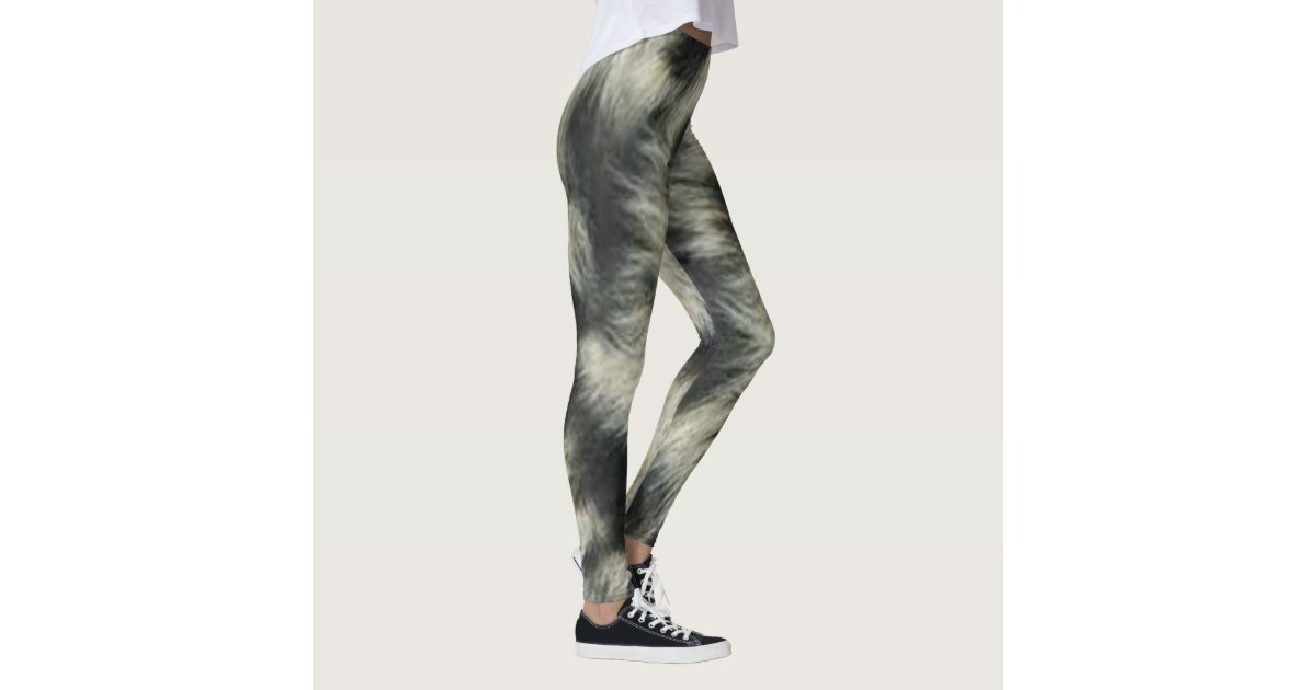 Snow Leopard Pattern Print Leggings