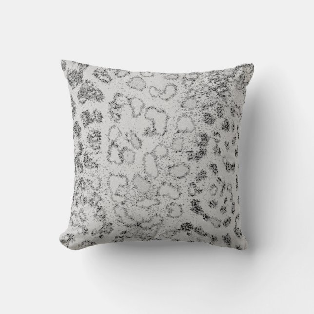 Snow Leopard Pillow in Many Styles/Sizes (Front)
