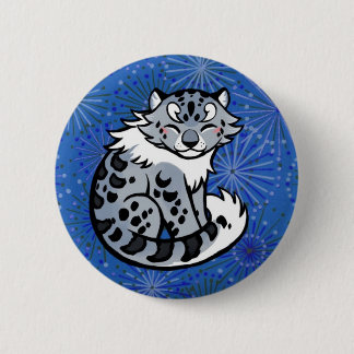 Snow Leopard Pinback Button
