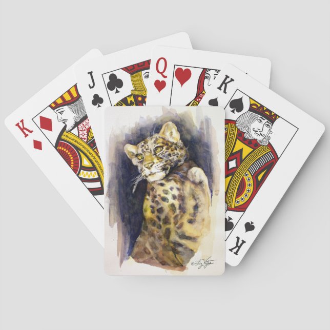Snow Leopard Playing Cards (Back)