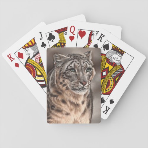 Snow Leopard Playing Cards