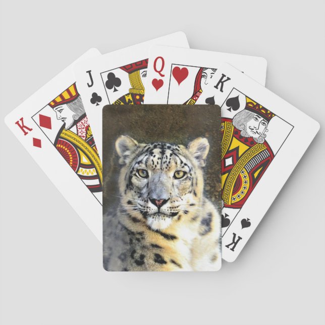 Snow Leopard Poker Cards (Back)