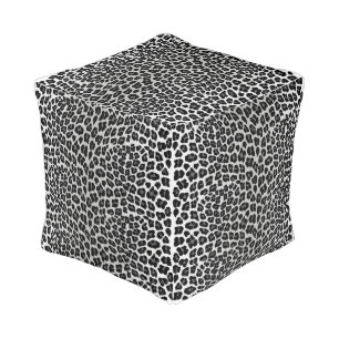 Snow leopard pouf