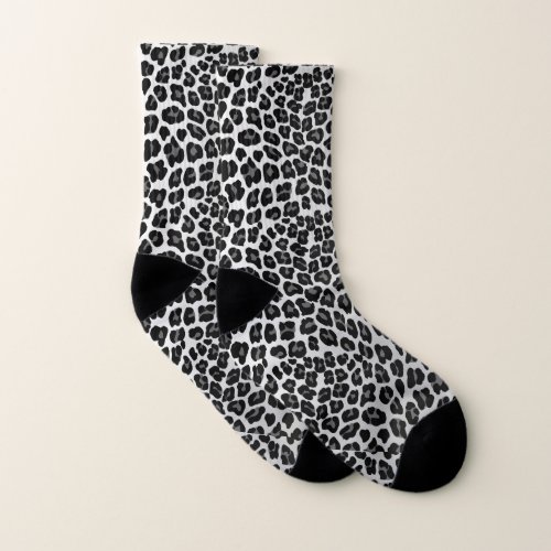 Snow leopard print All_Over_Print Socks