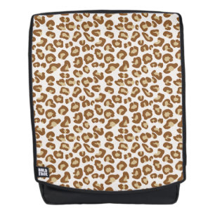 Snow Leopard Print, Beige, Tan, and Cream Backpack