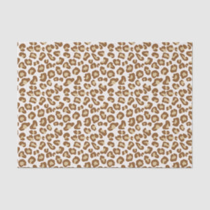 Snow Leopard Print, Beige, Tan, and Cream Tissue Paper