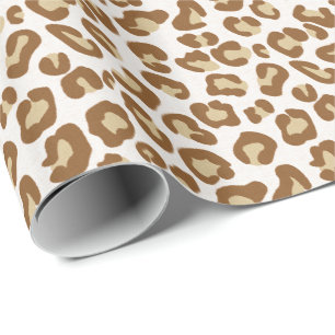 Snow Leopard Print, Beige, Tan, and Cream Wrapping Paper