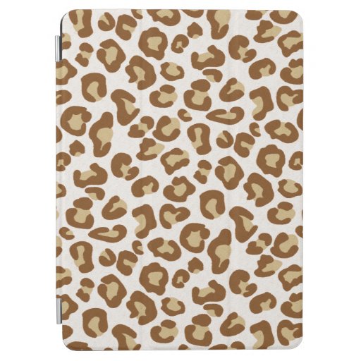 Snow Leopard Print, Beige, Tan, and White iPad Air Cover