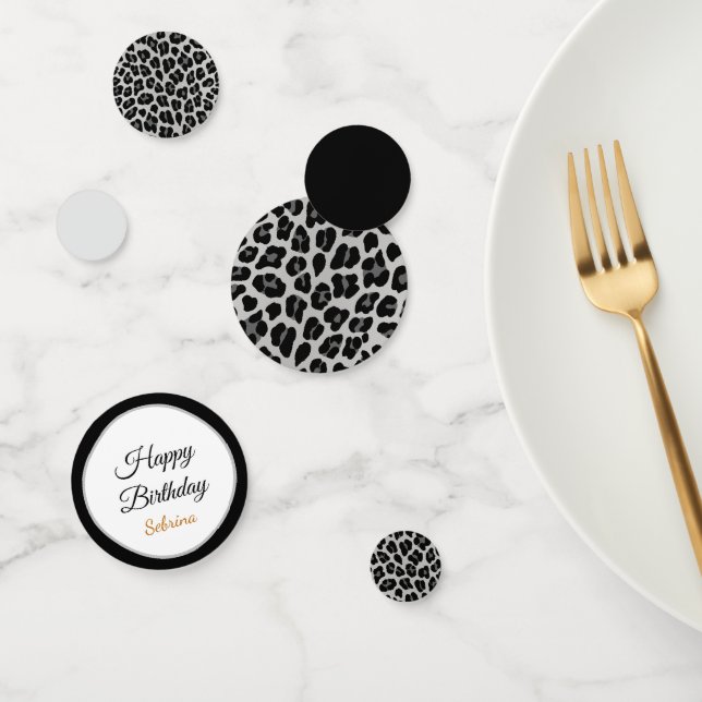 Snow leopard print confetti (Group)