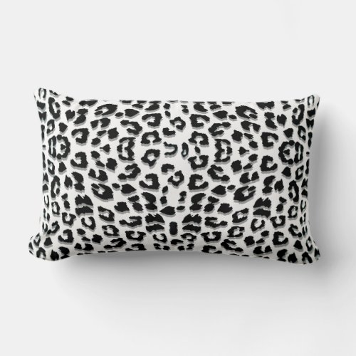 Snow Leopard Print Custom Lumbar Pillow