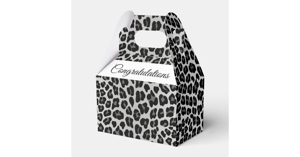 Snow Leopard Box Snow leopard print favor boxes | Zazzle