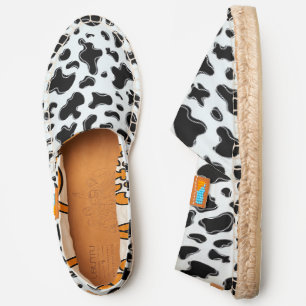 Snow Leopard Print Icy Blue Animal Spots Pattern Espadrilles