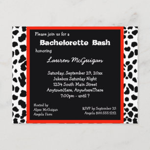 Snow Leopard Print Party Invitation