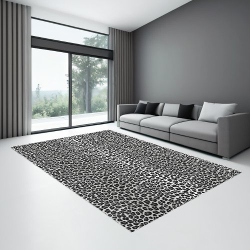 Snow leopard print  rug
