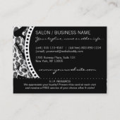 Snow Leopard Print Salon Loyalty Rewards Card (Back)