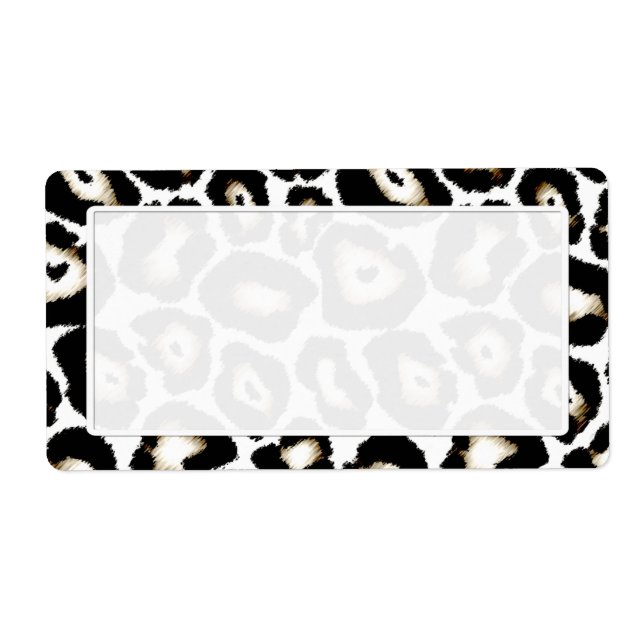 Snow Leopard Print Shipping Labels (Front)