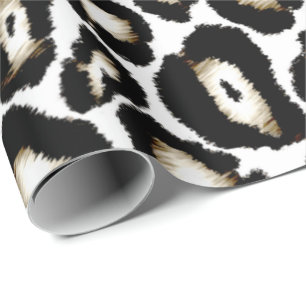 Snow Leopard Print Specialty Gift Wrap