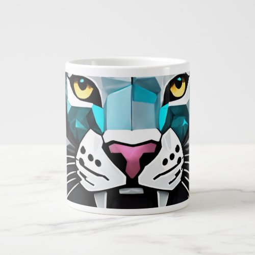 Snow Leopard Print Specialty Mug Savor the Wild Giant Coffee Mug