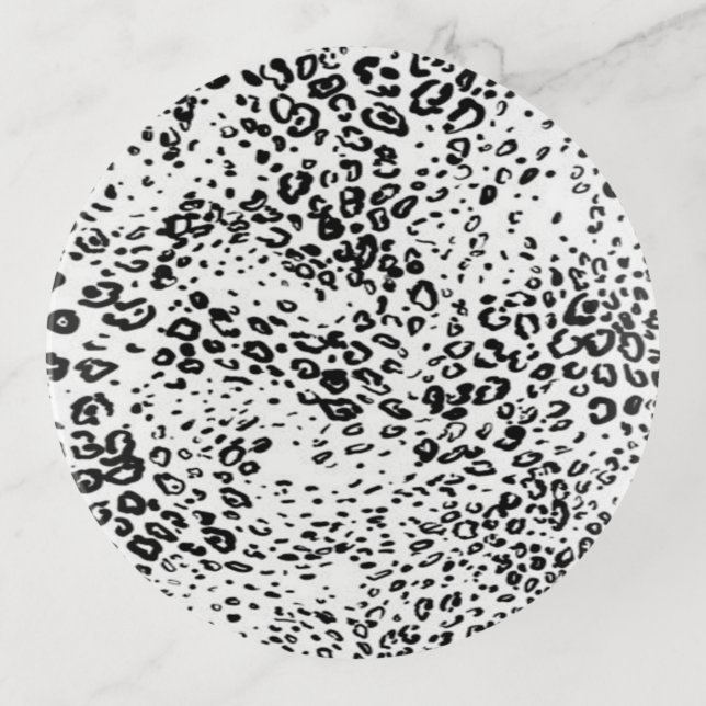 Snow Leopard Print Trinket Tray (Front)